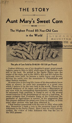 The story of Aunt Mary's sweet corn