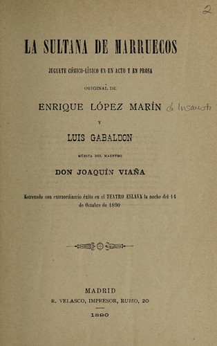 La sultana de Marruecos