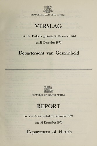 Annual report of the Department of Public Health