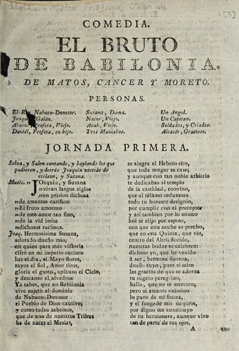 Comedia El bruto de Babilonia