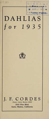 Dahlias for 1935