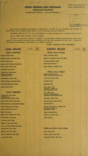 Henry Berrien Fish Seedsmen, wholesale growers