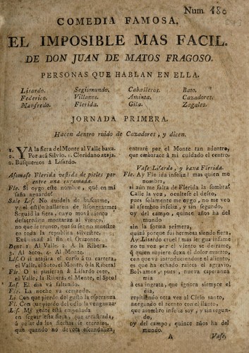 Comedia famosa, El imposible mas facil