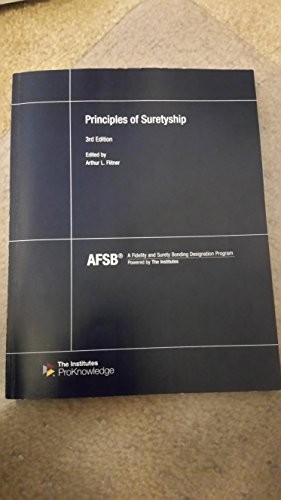 Priciples of Suretyship, Third Edition, AFSB, The Institutes