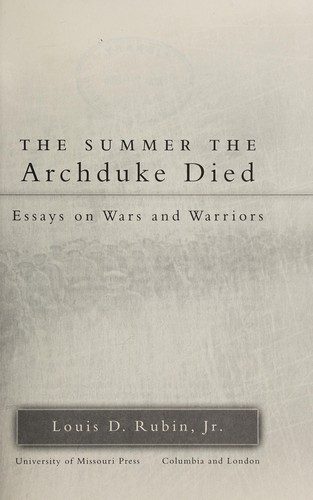 The summer the Archduke died