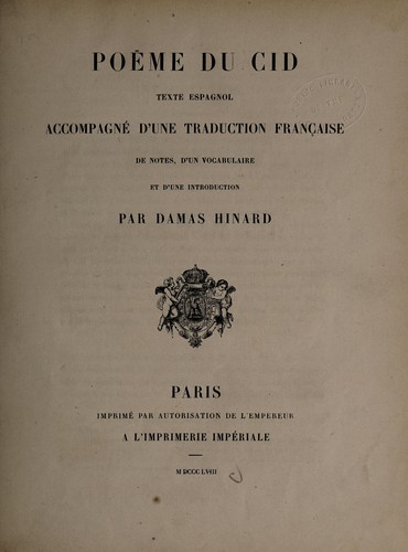 Poeme du Cid