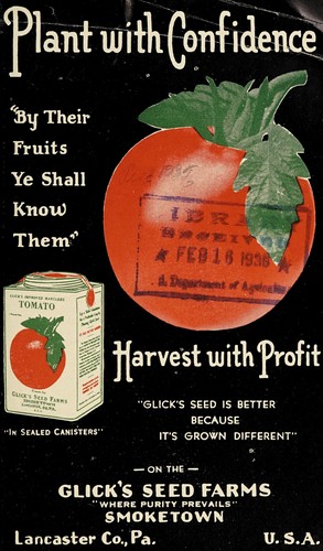 Plant with confidence, harvest with profit / Glick's Seed Farms