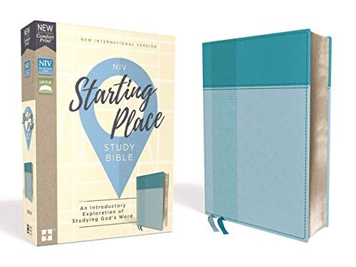 NIV, Starting Place Study Bible, Leathersoft, Teal, Indexed, Comfort Print