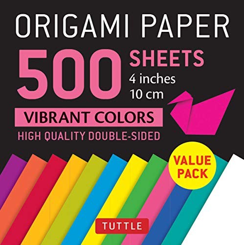 Origami Paper 500 sheets Vibrant Colors 4" : Tuttle Origami Paper