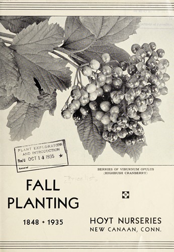 Fall planting, 1848-1935