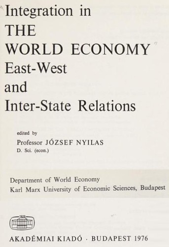 Integration in the world economy