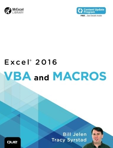 Excel 2016 VBA and Macros