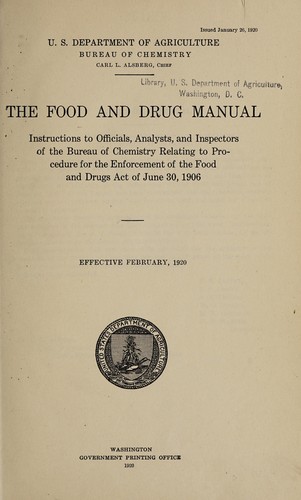 The food and drug manual
