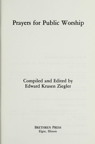 Prayers for public worship