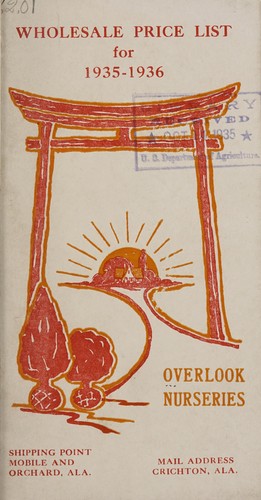 Wholesale price list for 1935-1936 / Overlook Nurseries ; S. Imura, K. Sawada