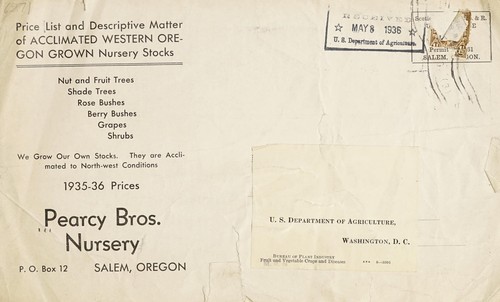 Price list and descriptive matter of acclimated western Oregon nursery stocks