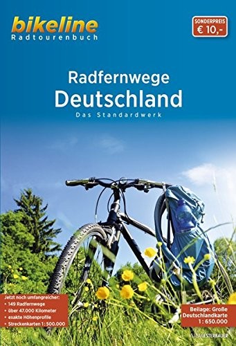 Deutschland Radfernwege Attraktivsten Radtouren + Map 2014