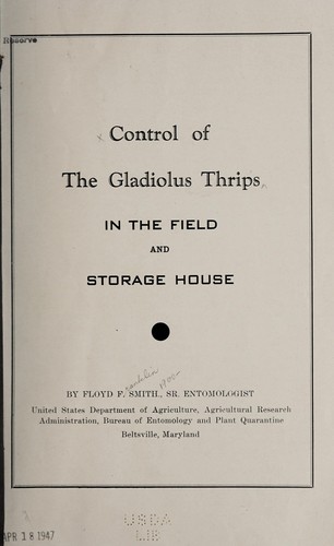 Control of the gladiolus thrips in the field and storage house