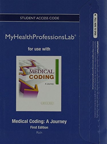 NEW MyHealthProfessionsLab without Pearson eText -- Access Card-- for Medical Coding
