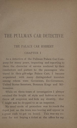 The Pullman car detective