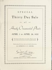Special thirty day sale of hardy ornamental plants