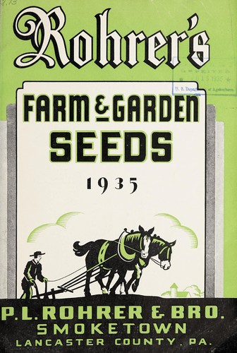 Rohrer's farm and garden seeds, 1935