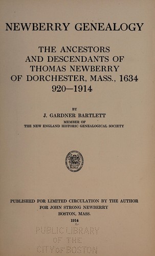 Newberry genealogy