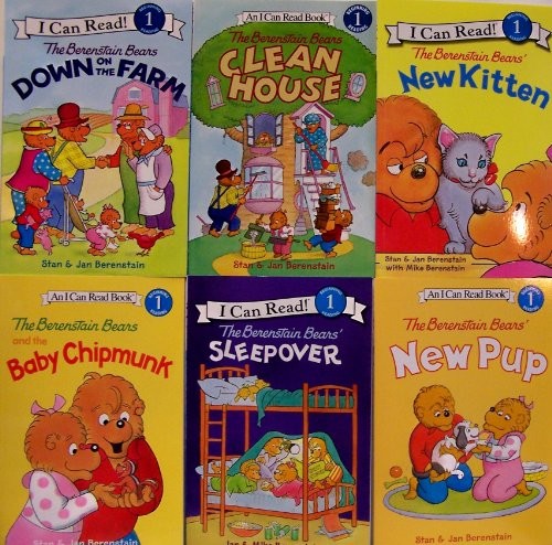 Berenstain Bears Pack - Down on the Farm / Baby Chipmunk / New Kitten / New Pup / Sleepover / Clean