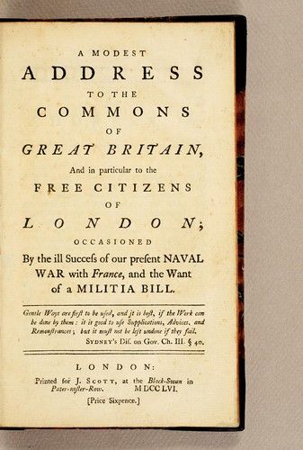A modest address to the Commons of Great Britain