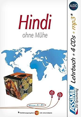 Assimil Superpack Hindi Ohne Muhe Hindi for German Speakers, book plus 4 CD plus 1 CD MP3