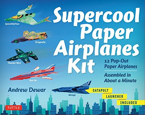 Supercool Paper Airplanes Kit : 12 Pop-Out Paper Airplanes Assembled in About a Minute