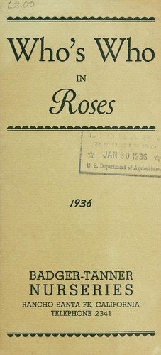 Who's who in roses, 1936