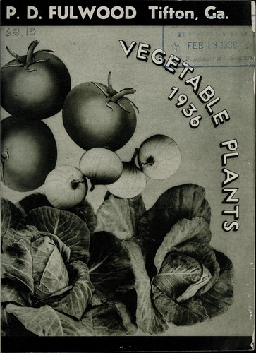 Vegetable plants, 1936