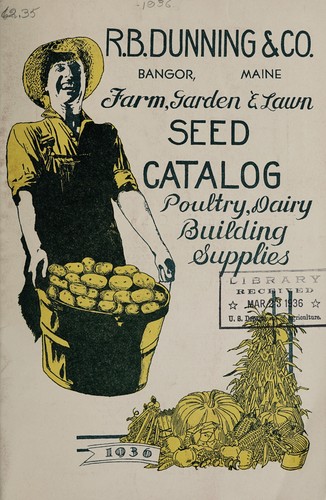 Farm, garden and lawn seed catalog, poultry, dairy building supplies, 1936