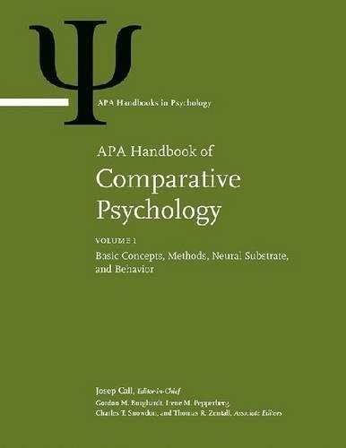APA Handbook of Comparative Psychology : Vol. 1 : Basic Concepts, Methods, Neural Substrate, and Behavior Vol. 2