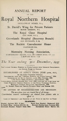 Annual report of the Royal Northern Hospital