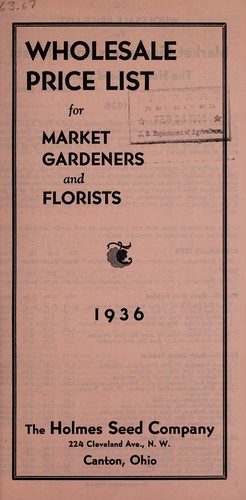 Wholesale price list of market gardeners and florists, 1936