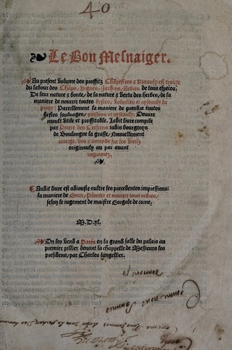 Le bon mesnaiger