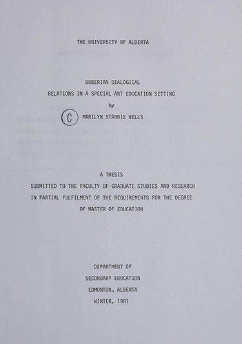 Buberian dialogical relations in a special art education setting