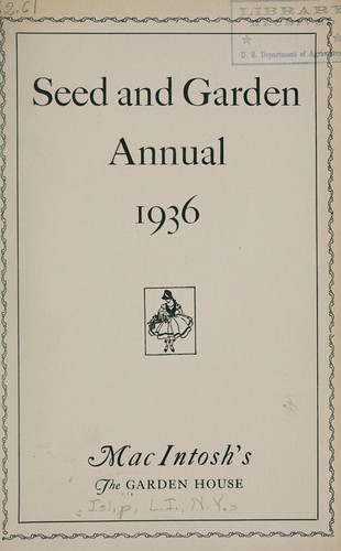 Seed and garden annual, 1936