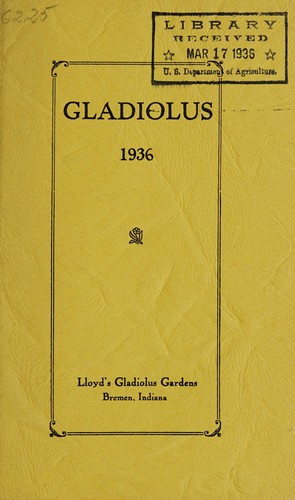 Gladiolus, 1936