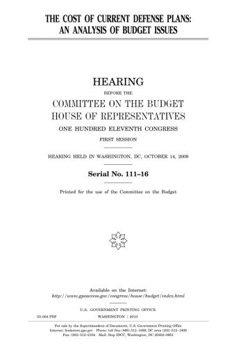 The cost of current defense plans
