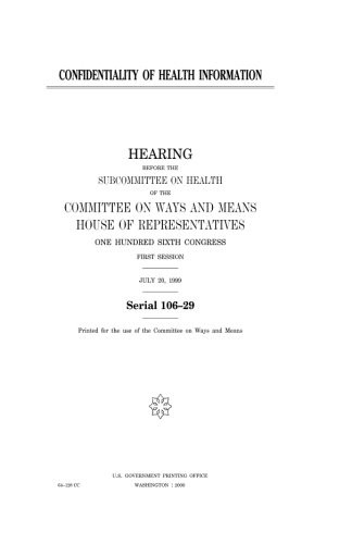 Confidentiality of health information