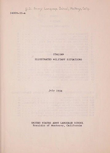 Italian: illustrated military situations