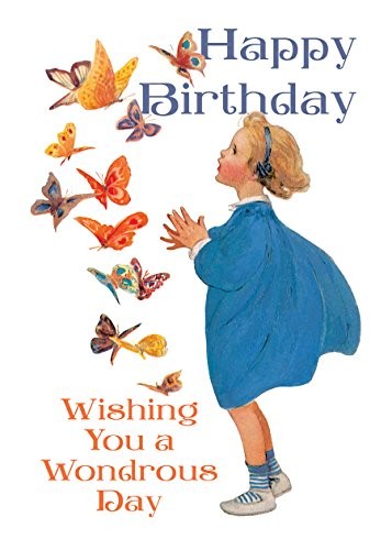 Girl with Butterflies. 6 cards, individually bagged with envelopes