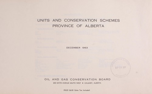 Units and conservation schemes Province of Alberta