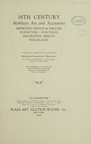 18th century mobiliary art and accessories