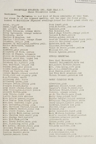 [Brookville Nurseries, Inc. roses price list]