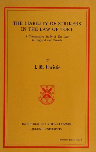 The liability of strikers in the law of tort