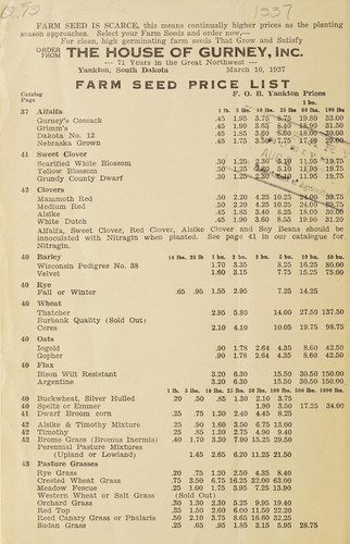 Farm seed price list